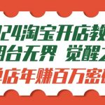 （9799期）2024淘宝开店教程-万相台无界 觉醒-之旅：单店年赚百万密码（99节视频课）