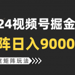 （9709期）【蓝海项目】2024视频号自然流带货，工作室落地玩法，单个直播间日入9000+