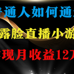 （9661期）普通人逆袭项目 月收益12万+不用露脸只说话直播找茬类小游戏 收益非常稳定