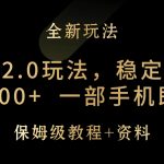 （9544期）元梦之星2.0玩法，稳定暴力变现，日入2000+，一部手机即可操作