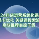 （9438期）2024抖店运营系统化课程：商品卡优化 关键词搜索流量商城推荐实操干货