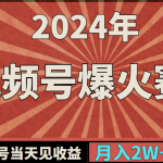 （9404期）2024年视频号爆火赛道，一键生成，新号当天见收益，月入20000+