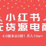 （9317期）小红书无货源新电商4.0版本从0到1月入10w+