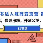 （9203期）小红书达人矩阵变现营 第3期，找对标，快速涨粉，开蒲公英，接广告-11节课