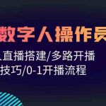 人人都能玩赚数字人操作员 数字人直播搭建/多路开播/选品技巧/0-1开播流程