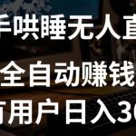 快手哄睡无人直播+独家挂载技术，已有用户日入3000+【赚钱流程+直播素材】