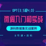 chatGPT(3.5和4.0)微调入门和实战，源码数据集实战案例（8节课+资料）