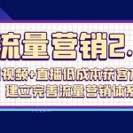 （10114期）流量-营销2.0：短视频+直播低成本获客方法，建立完善流量营销体系（72节）