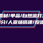 千川投流素材/单品/自然流打法实操培训班，素材部分/人货场搭建/投流策略