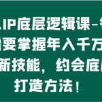 个人IP底层逻辑-​掌握年入千万的10个新技能，约会底层IP的打造方法！