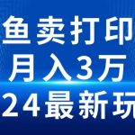 （10091期）2024闲鱼卖打印机，月入3万2024最新玩法