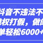 2024抖音不违法不下单0投入维权打假，做的好一单轻松6000+【仅揭秘】