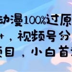 （10052期）AI电影动漫100%过原创，日入2000+，视频号分成计划最新项目，小白首选！