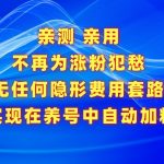 不再为涨粉犯愁，用这款涨粉APP解决你的涨粉难问题，在养号中自动涨粉