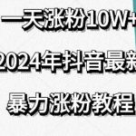 抖音最新暴力涨粉教程，视频去重，一天涨粉10w+，效果太暴力了，刷新你们的认知