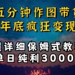 五分钟作图带货疯狂变现，超详细保姆式教程单日纯利3000+