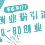 咸鱼创业粉引流日引50-80创业粉