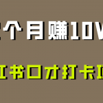 好上手，0投入，上限很高，小红书口才打卡项目解析，非常适合新手