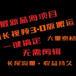 外面收费3980的冷门蓝海项目，ai3.0，长尾流量长久收益