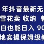 2024年抖音最新无人直播小雪花卖收纳教程，小白也能日入900+落地实操保姆级教程