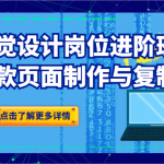 品牌爆品视觉设计岗位进阶班：爆款页面制作与复制