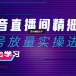 2024抖音直播间精细化运营：稳号放量实操进阶 选品/排品/起号/随心推/千川付费投放