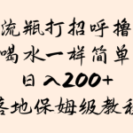 漂流瓶打招呼撸金，喝水一样简单，日入200＋，落地保姆级教程