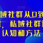 高端私域社群从0到1增长实战课，私域社群运营的认知和方法（37节课）