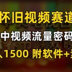 中视频流量密码，怀旧视频赛道，日1500，保姆式教学