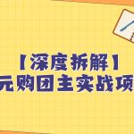 深度拆解0元购团主实战教学，每天稳定有收益，适合自用和带人做