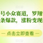 中视频书单号小众赛道，罗翔哲学语录混剪，条条爆款，涨粉变现两不误