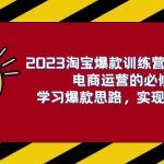 #原创
                                 
                                                                2023淘宝爆款训练营【第2期】电商运营的必修课，学习爆款思路 实现利润增长