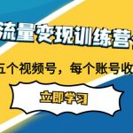 视频号流量变现训练营公测1.0：一个人搞五个视频号，每个账号收益30-50