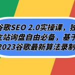 #原创
                                 
                                                                谷歌SEO 2.0实操课，独立站询盘自由必备，基于2023谷歌最新算法录制（94节）