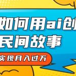 全新思路，教你如何用ai创建民间故事，轻松实现月入过万！