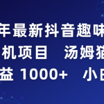 （9083期）2024年最新抖音趣味玩法挂机项目 汤姆猫每日收益1000多小白专属