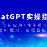 （9080期）ChatGPT实操指南，创新应用+性能提升，解锁-AI魔力，启程智能未来