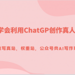 5小时学会利用ChatGP创作真人级文章，教你做写真站，权重站，公众号类AI写作玩法