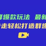 极致·群爆款玩法，最新课程，4步走轻松打造群爆款