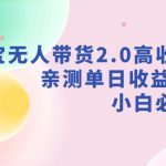 （9018期）支付宝无人带货2.0高收益玩法，亲测单日收益1000+，小白必备项目