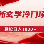 （9009期）最新冷门玄学项目，零成本一单268，轻松日入1000＋