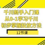 千川-新手入门课，从0-1学习千川，初步掌握投放方法（12节课）