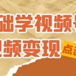 0基础学-视频号短视频变现：适合新人学习的短视频变现课（10节课）