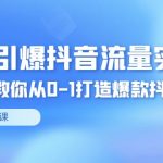 （8951期）2024引爆·抖音流量实战课，手把手教你从0-1打造爆款抖音账号（27节）