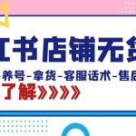 （8897期）小红书店铺无货源：从对标-养号-拿货-客服话术-售后全流程（20节课）