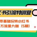 小红书引流特训营-第5期：教你零基础玩转小红书，逆袭百万流量大咖