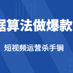 短视频运营杀手锏-根据算法数据反馈针对性修改视频做爆款【2.0】