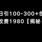 （8816期）抖音引流创业粉单日100-300创业粉