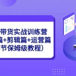 （8689期）图文带货实战训练营：基础篇+剪辑篇+运营篇（38节保姆级教程）