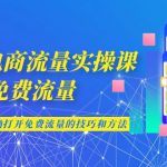 2023电商流量实操课-免费流量，学会可收获正确打开免费流量的技巧和方法